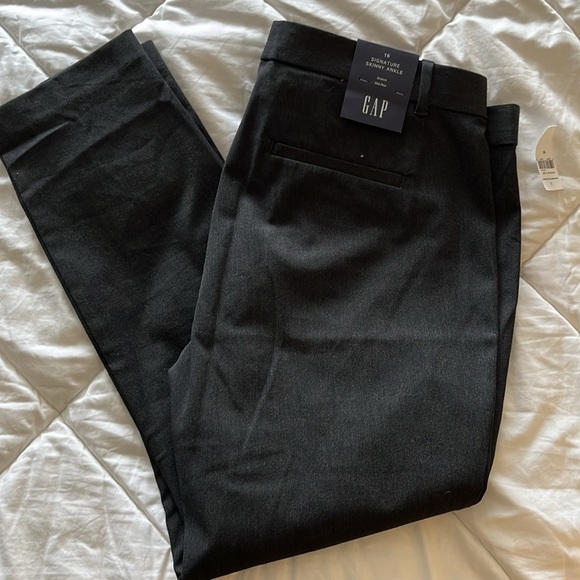 NWT GAP Signature Skinny Ankle charcoal Pants 16 - Picture 4 of 4